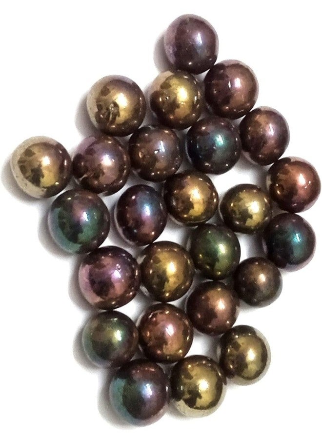 FULLFILLS kanche goli (Glass Balls) Dark Golden Colour with Brightness (Pack of 40 PCS) - Image 1